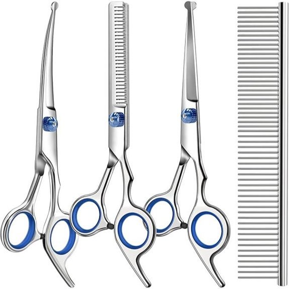Professional 4‑in‑1 Dog & Cat Grooming Scissors Kit