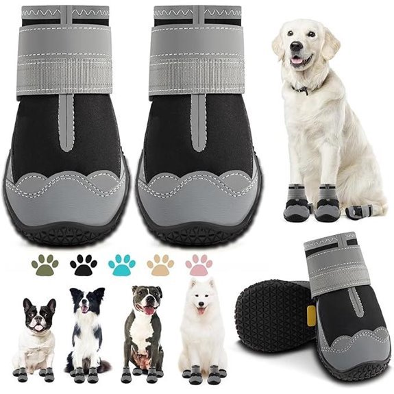 Dog Boots for Large & Medium Dogs Reflective