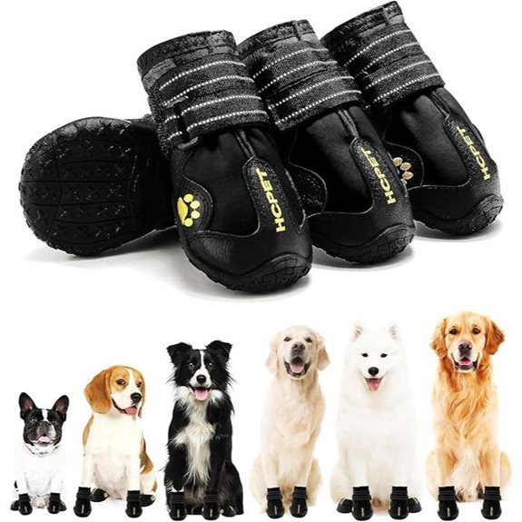 Hcpet Dog Boots for Large & Medium Dogs Reflective