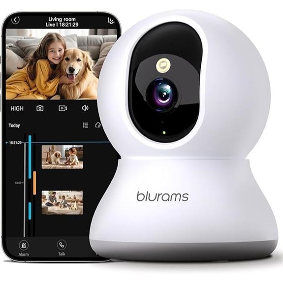 Security Camera 2K Baby Monitor w/Smart Motion Tracking Motion Alexa