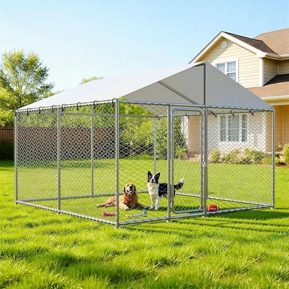 10'x10' Heavy Duty Outdoor Dog Kennel with Cover