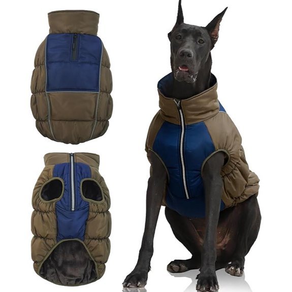 IECOii XXL Waterproof Dog Coat with Fleece Lined