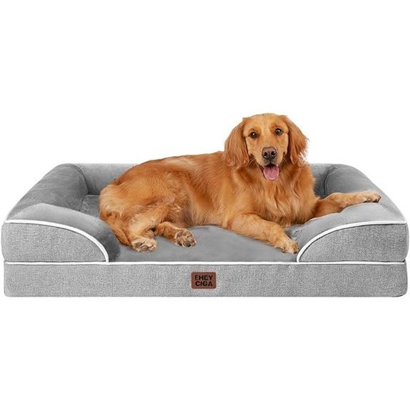 EHEYCIGA Orthopedic Large Dog Bed Waterproof Memory Foam Removable Cover Grey