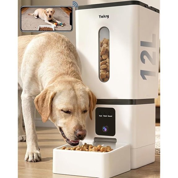 Automatic Dog Feeder with Camera – 12L WiFi HD Video